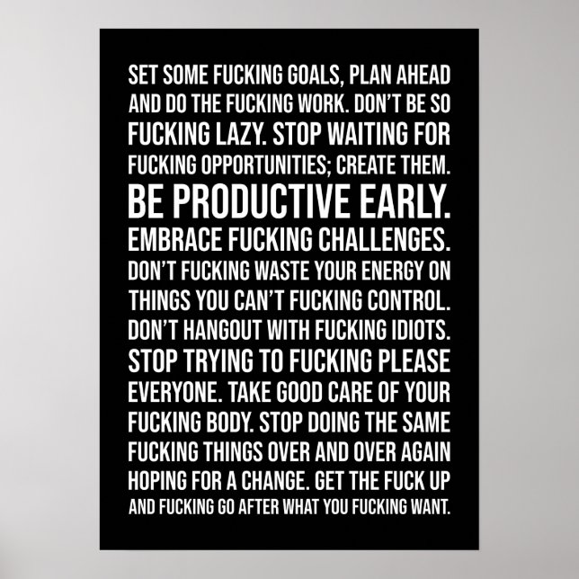 Póster Éxito y Poster motivacional del gimnasio (Frente)