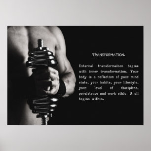 Póster Éxito y Poster motivacional del gimnasio