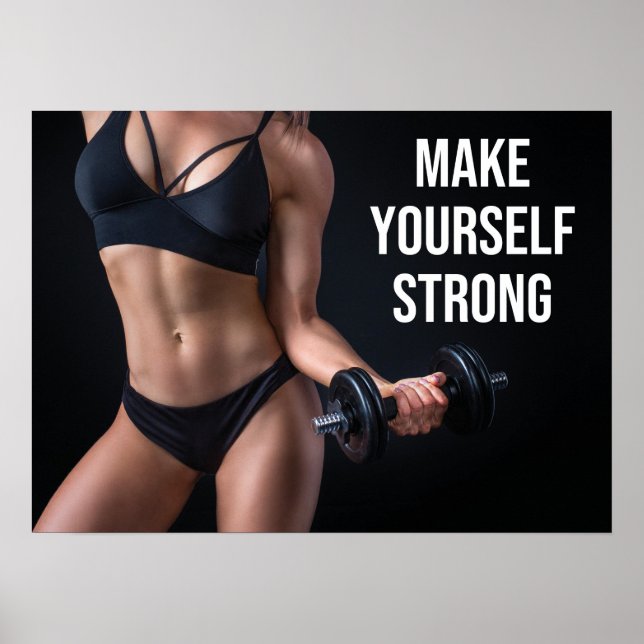 Póster Éxito y Poster motivacional del gimnasio (Frente)