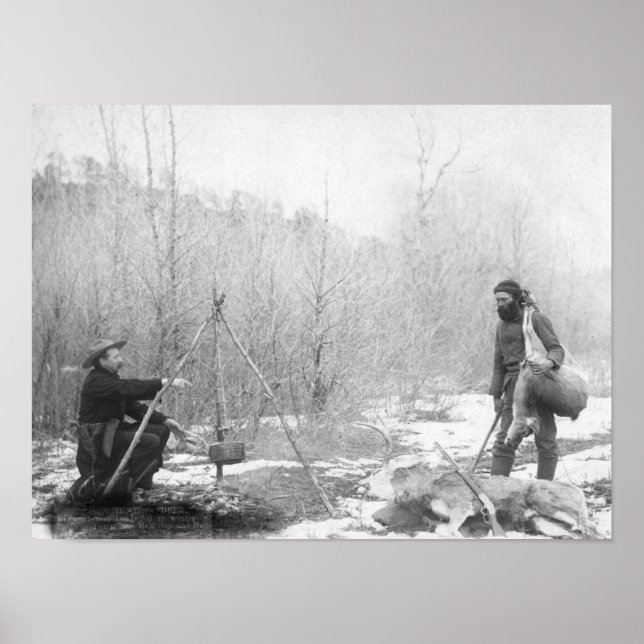 Póster Exitosa cacería cercana a la fotografía de Deadwoo (Frente)