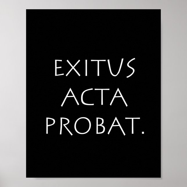 Póster Exitus Acta Probat (Frente)