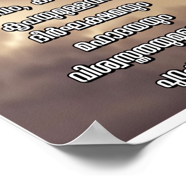 Póster Éxodo 13:5 Verso de la Biblia de Malayalam (Esquina)