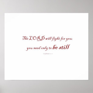Póster Éxodo 14:14, el SEÑOR peleará por Ti,