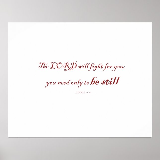 Póster Éxodo 14:14, el SEÑOR peleará por Ti, (Frente)