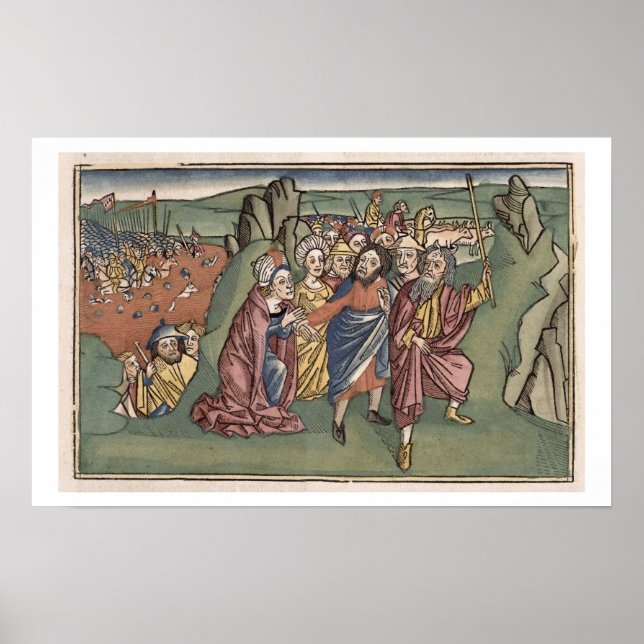 Póster Éxodo 14 Moisés y los israelitas cruzando el Re (Frente)