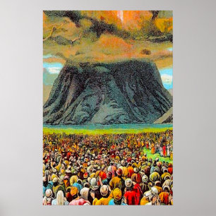 Póster Éxodo 19 Israel en el poster del Monte Sinaí