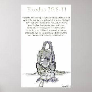 Póster Éxodo 20: 8-11