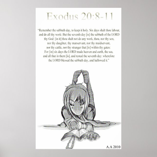 Póster Éxodo 20: 8-11 (Frente)