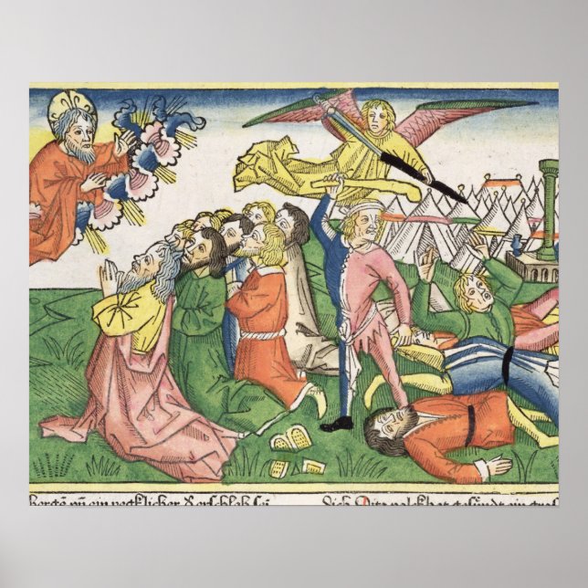 Póster Exodo 32 15-23 Moisés rompiendo los comprimidos de (Frente)