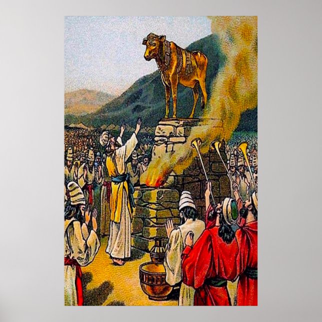 Póster Éxodo 32 El pecado del poster del culto al ídolo (Frente)