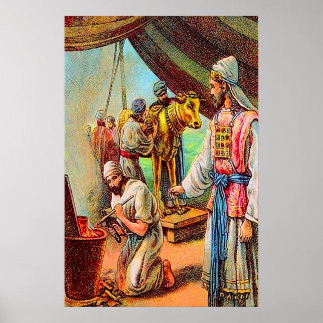 Póster Exodus 32 Aaron hace un poster de Golden Calf (Frente)