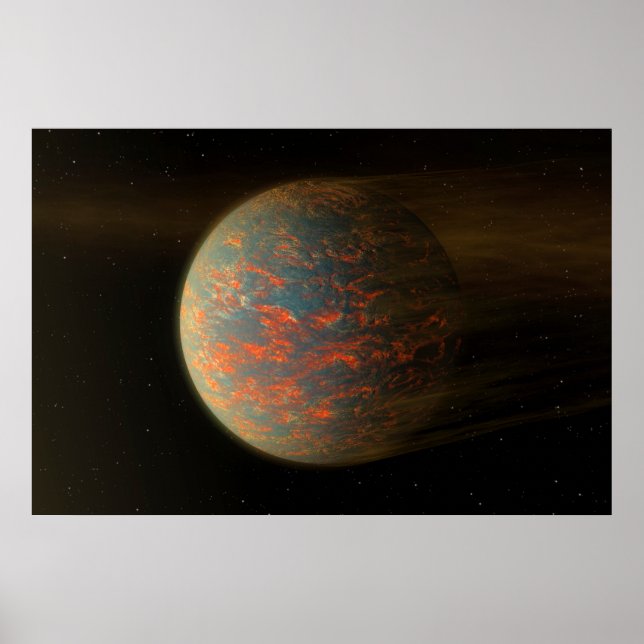 Póster Exoplanet 55 Cancri E Y Su Superficie Molten (Frente)