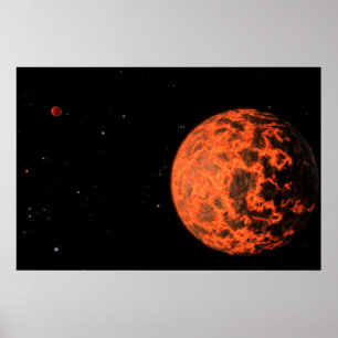 Póster Exoplanet Ucf-1.01 Orbitando Una Estrella Llamada