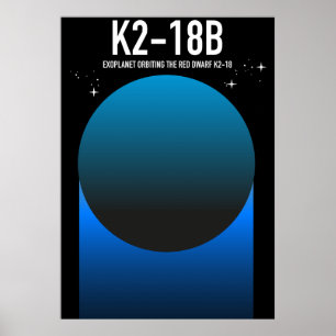 Póster exoplaneta K2-18b