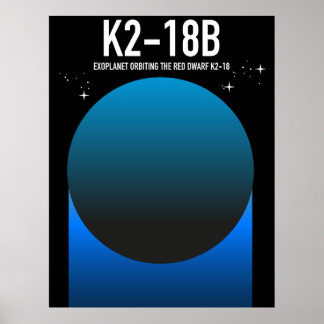 Póster exoplaneta K2-18b