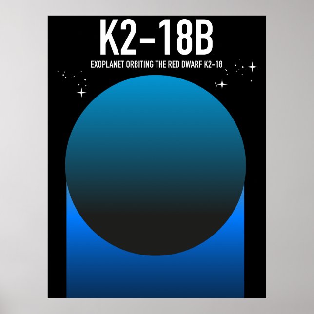 Póster exoplaneta K2-18b (Frente)