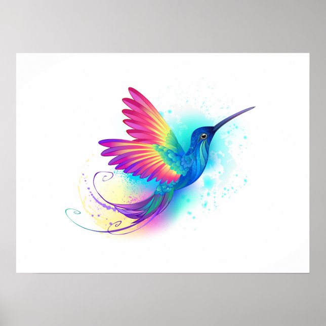 Póster Exotic Rainbow Hummingbird (Frente)