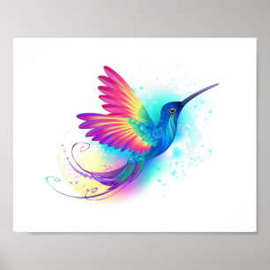 Póster Exotic Rainbow Hummingbird
