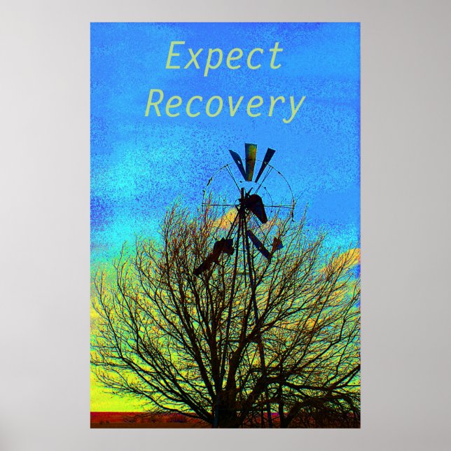 Póster Expect Recovery  Motivational Poster (Frente)