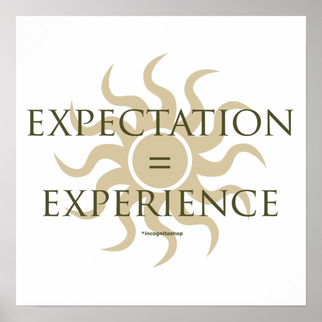Póster Expectation = Experience (Frente)