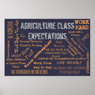 Póster Expectativas/reglas del aula de profesores de agri
