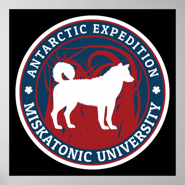 Póster Expedición Antártica de la Universidad Miskatónica (Frente)