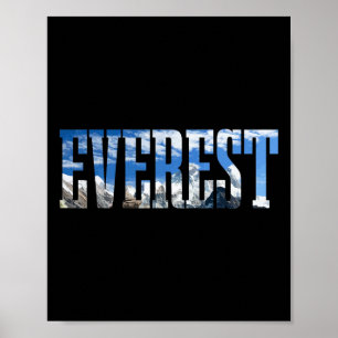 Póster Expedición Monte Everest Mt Montañeros 