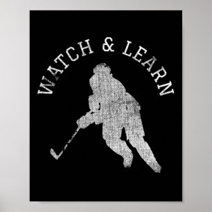 Póster Experiencia de jugador de hockey divertidos