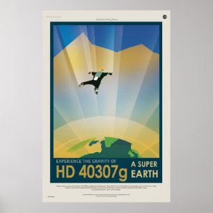 Póster Experimente la gravedad de una tierra estupenda HD