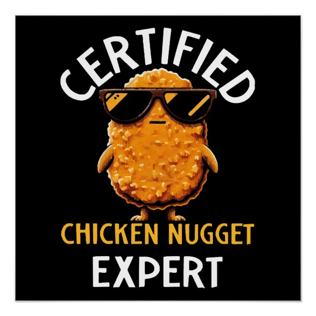 Póster Experto certificado en el nugget de pollo (Anverso)