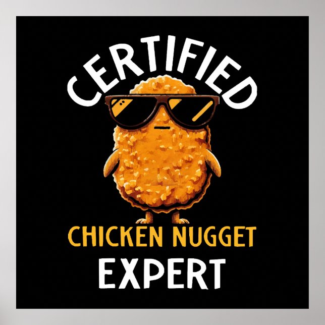 Póster Experto certificado en el nugget de pollo (Frente)