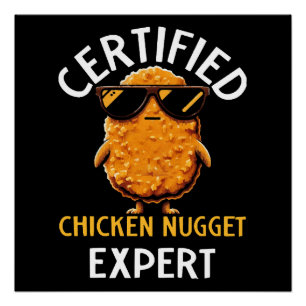Póster Experto Certificado en Nuggets de Pollo