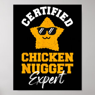 Póster Experto Certificado en Nuggets de Pollo - Niños Di