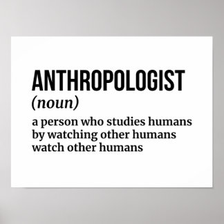 Póster Experto en antropología - Definición divertida