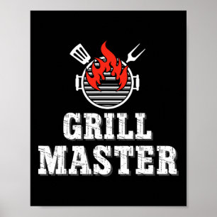 Póster Experto en parrillas Equipo de BBQ al aire libre p