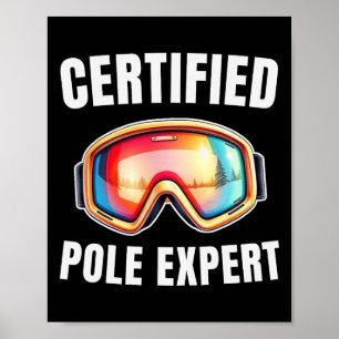 Póster Experto en postes certificado Amantes divertidos d