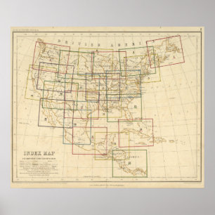 Póster Explicación del mapa de índice de los Rótulos
