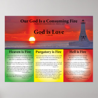 Póster Explicando Purgatorio, Cielo e Infierno