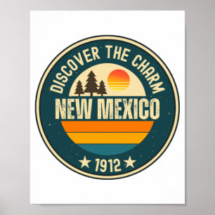 Póster Explora Diseños de Nuevo México Para Cada Amante