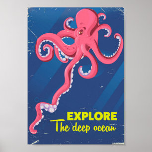 Póster Explora el océano profundo