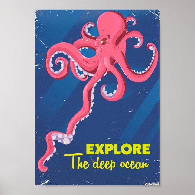 Póster Explora el océano profundo (Frente)