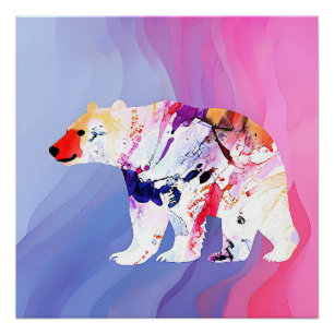 Póster Explorador Ártico Pastel en Acuarela      