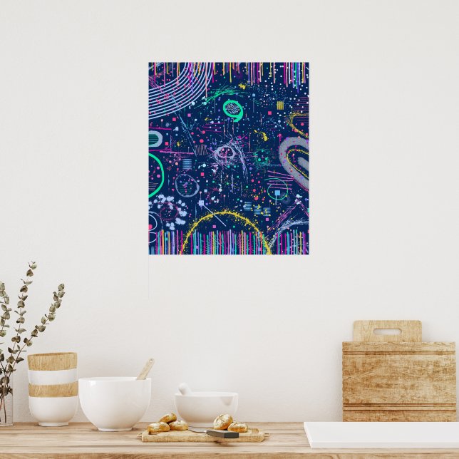 Póster Explorador audaz: maximalismo abstracto (Cocina)