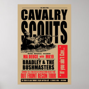 Póster explorador de 19D Cav, poster del estilo del