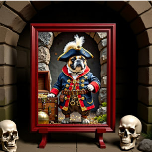 Póster Explorador de Pirate Regal de Bulldog francés