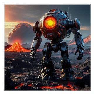 Póster Explorador de robots interplanetarios