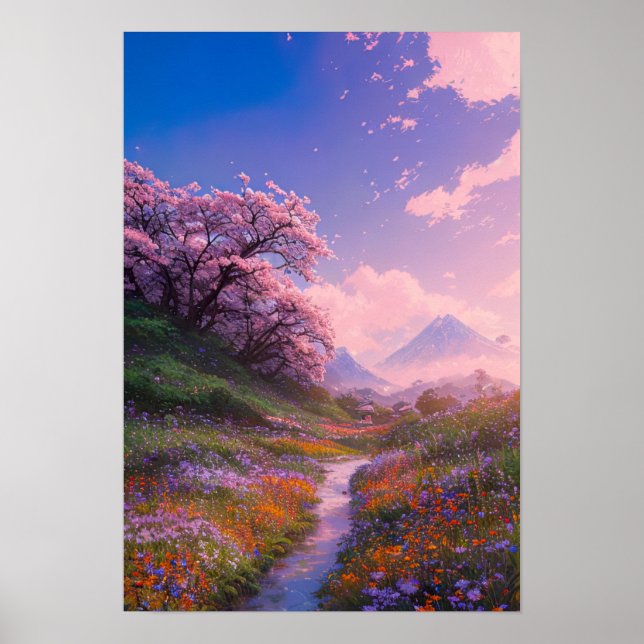 Póster Explorando el campo de las flores (Frente)