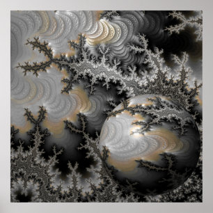 Póster Explorando el reino de Mandelbrot