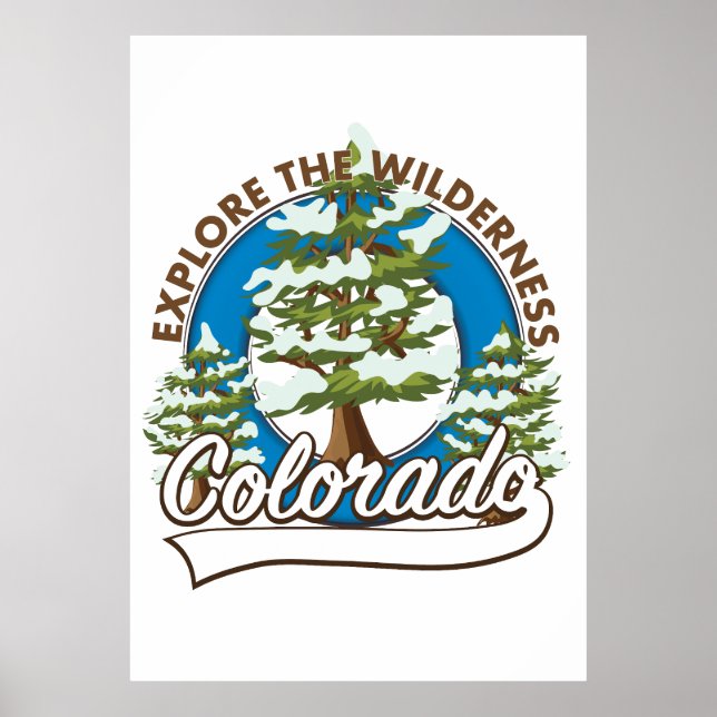 Póster Explorar el área silvestre de Colorado (Frente)