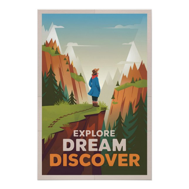Póster Explorar el descubrimiento de sueños (Anverso)